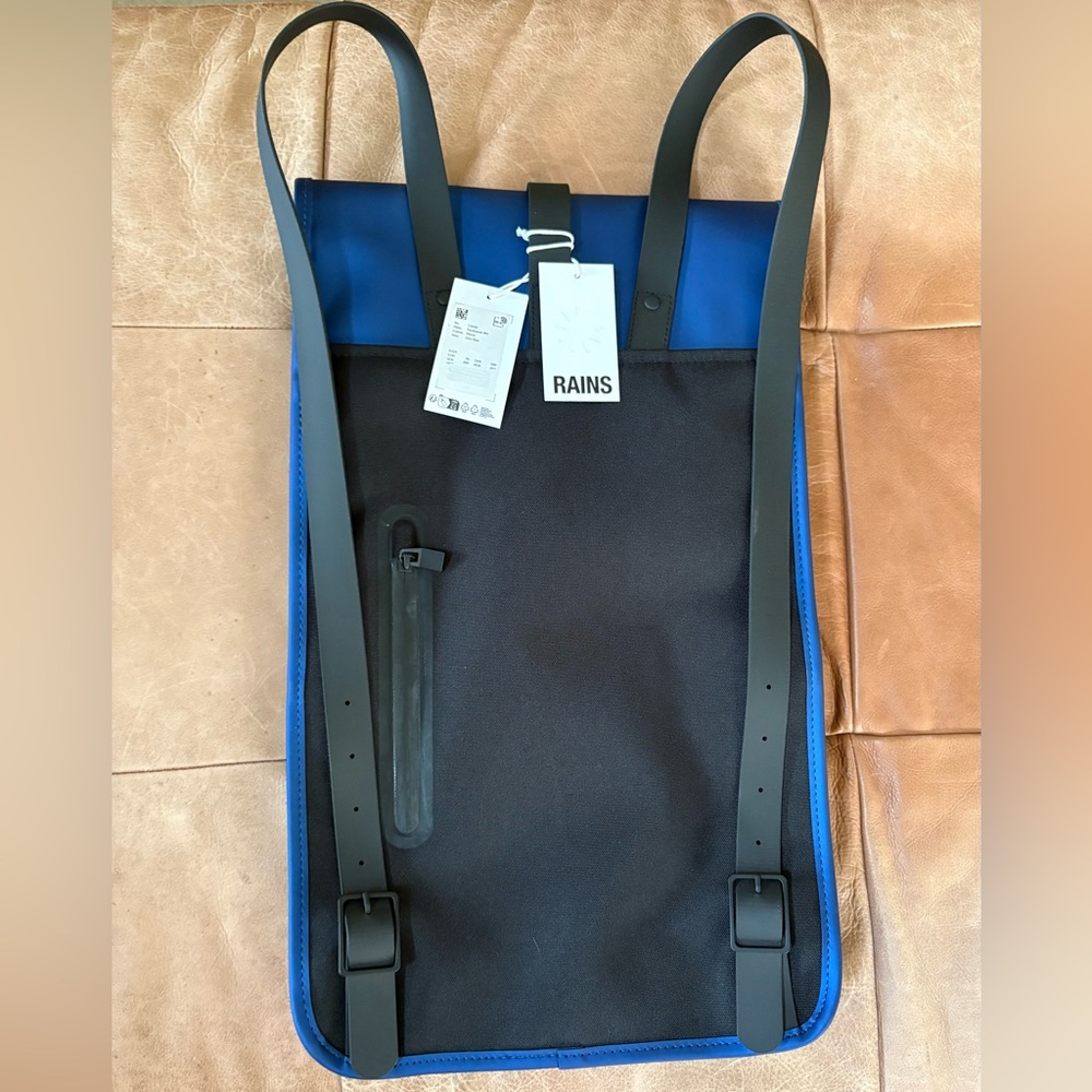 RAINS Waterproof Blue Backpack - Picture 4 of 7